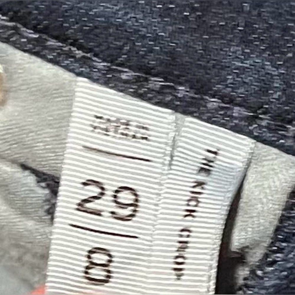 LOFT Women’s  Dark Blue The Kick Crop Flare Jeans Short Size 29/8 - Picture 4 of 7